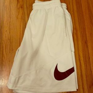 White nike athletic shorts XL